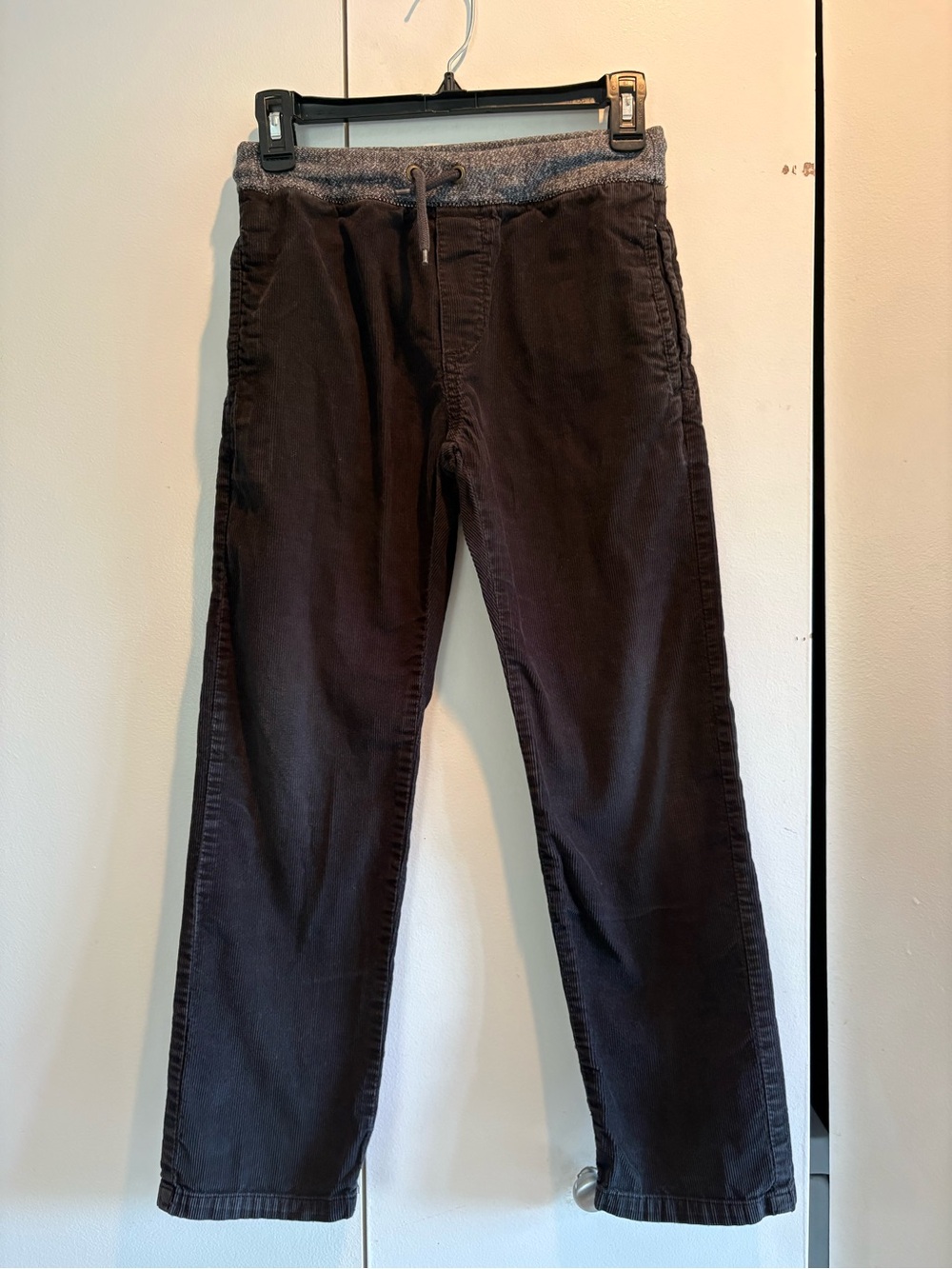Zara Kids Charcoal Gray Corduroy Drawstring Waist Pants